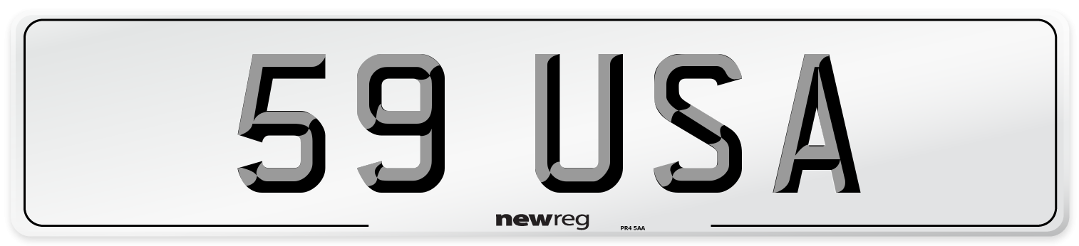 59 USA Number Plate from New Reg